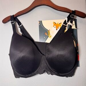 NWT Aerie lace Full Coverage wired and Lined Bra, Women's S 38DDD, Black